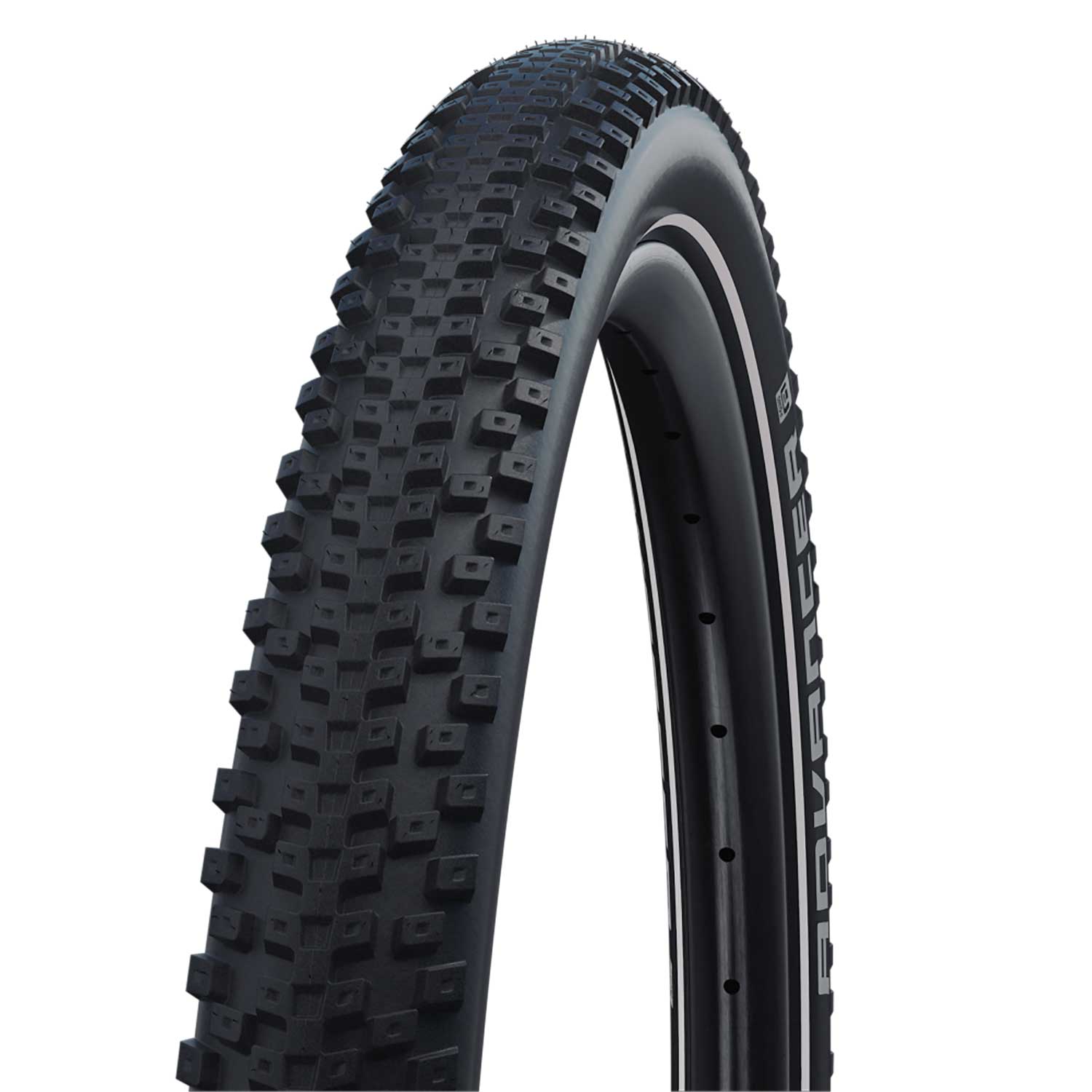 Schwalbe Advancer Hybrid PunctureGuard tyre for e-bikes, showcasing durable, low resistance design and hybrid tire features.