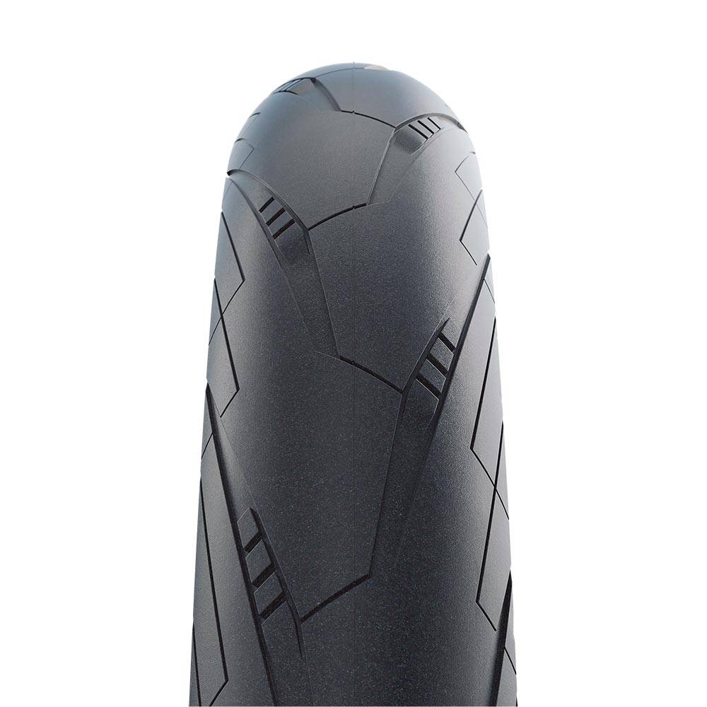 Schwalbe Super Moto Performance Raceguard E-Bike tyre with ADDIX compound showing tread pattern and sidewall details.