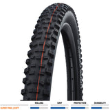schwalbe tyre hans dampf addix super trail soft folding tle p127373