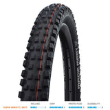 Schwalbe Magic Mary Super Gravity Addix Soft folding downhill and enduro mountain bike tire with tread pattern and sidewall details.