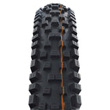 Schwalbe Nobby Nic Super Trail tubeless MTB tire with E-bike readiness and soft trail tread, designed for mountain biking components.