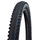 Schwalbe Rock Razor Speedgrip folding MTB tubeless tire designed for E-Bikes, featuring rugged tread pattern and durable rubber.