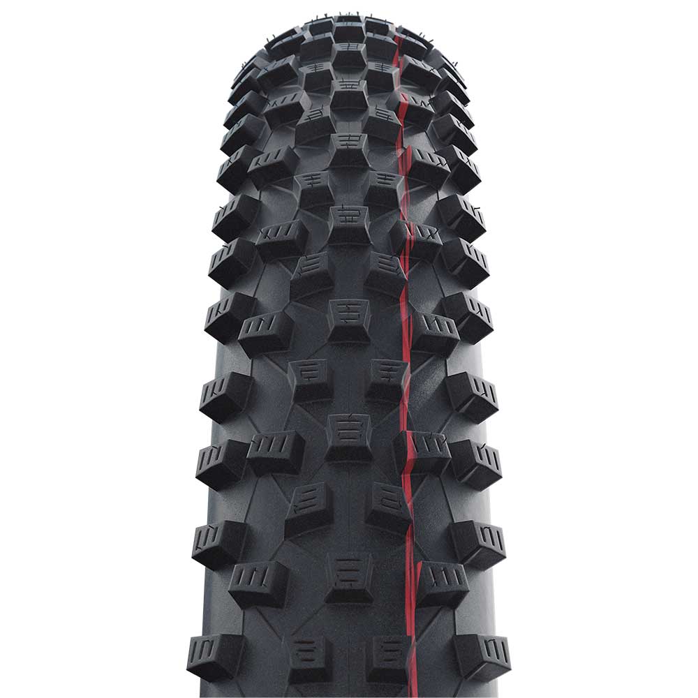Schwalbe Rocket Ron Addix Performance folding MTB tyre for cross-country e-bike, showcasing its tread pattern and sidewall design.
