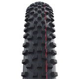 Schwalbe Rocket Ron Addix Performance folding MTB tire suitable for cross-country e-bike riding, featuring aggressive tread pattern.