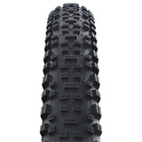 Schwalbe Rapid Rob K-Guard MTB tire with puncture-resistant tread for trail and mountain biking, shown in side view.