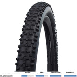 Schwalbe Smart Sam Plus DD Greenguard E-MTB tyre with puncture protection, showing tread pattern and sidewall details.