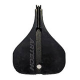 Scope Cycling ARTECH black spoke key tool for precise wheel maintenance, shown on a workshop workbench.
