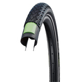 Schwalbe Green Marathon bike tire with puncture protection, eco-friendly and durable, suitable for bicycles and e-bikes.