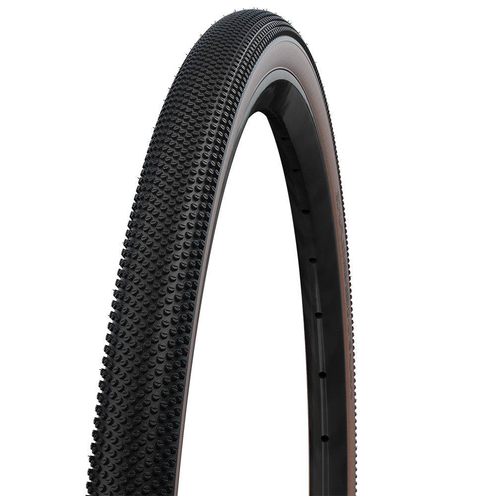 Schwalbe G-One Allround Addix RaceGuard gravel and e-bike tire with folding design, suitable for gravel riding and up to 25kph.