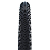 Schwalbe G-One RX Pro Super Race folding TLR gravel and e-bike ready tyre, close-up of the tread pattern and sidewall.