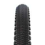 Schwalbe G-One Overland 365 RaceGuard TLE tyre for e-bikes and mixed terrain, shown mounted on a bicycle wheel.