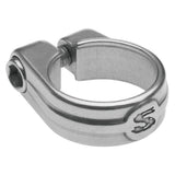 Passport standard saddle clamp for twin-railed bike saddles and seat post accessories, showing metal construction and mounting mechanism.