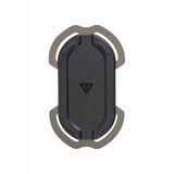 Topeak Omni Ridecase II bike phone mount with stem multi-mount in black, securely holding a smartphone on a bike handlebar.