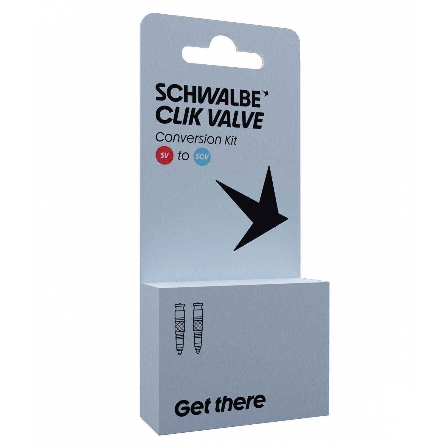 Schwalbe Clik Valve Presta Conversion Kit component for easy tire inflation, featuring the valve only for quick installation.
