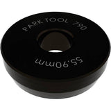 Park Tool 790-Pilot headset facing alignment tool for HTR-1, 55.90mm, used in bike workshop for precise headset maintenance.