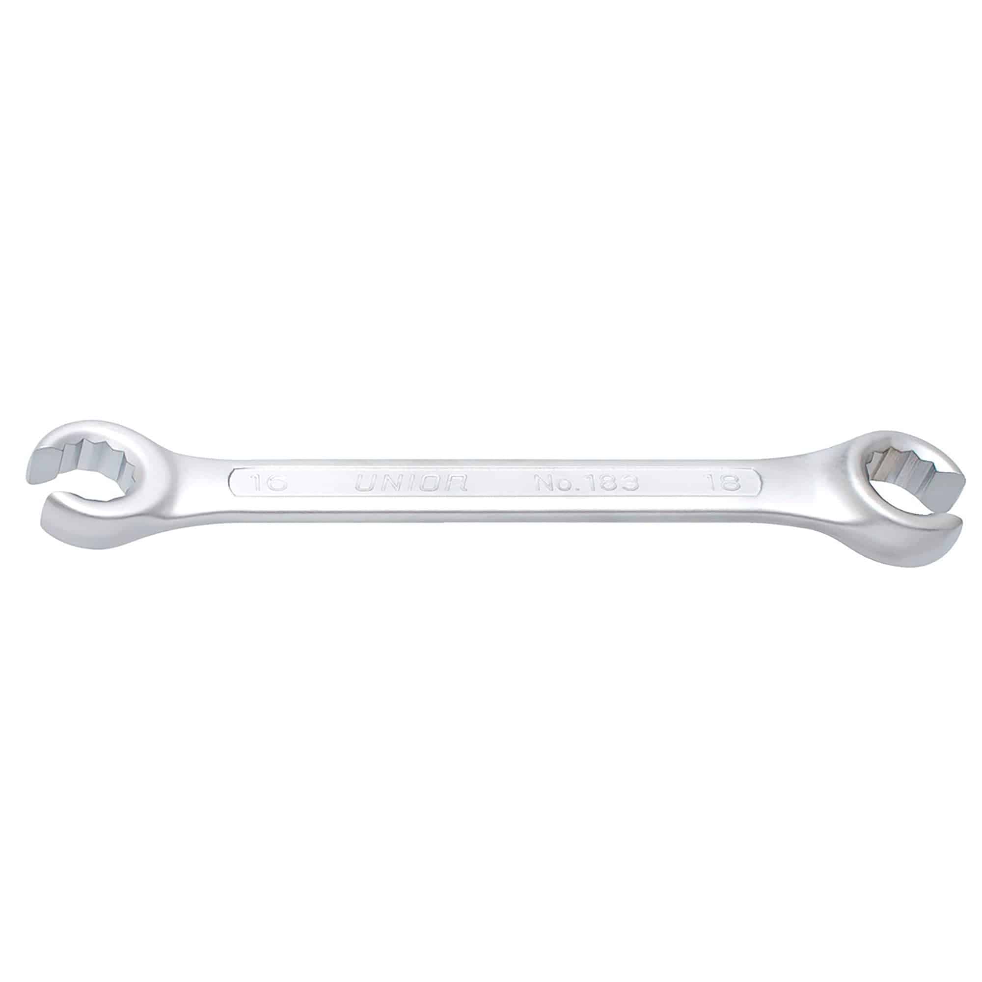 UNIOR offset open ring wrench 8x10mm for hydraulic and pneumatic systems, workshop tool with ergonomic handle.