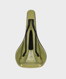 SDG Bel Air V3 Lux-Alloy bike saddle in black olive, designed for enduro, trail, and XC mountain biking components.