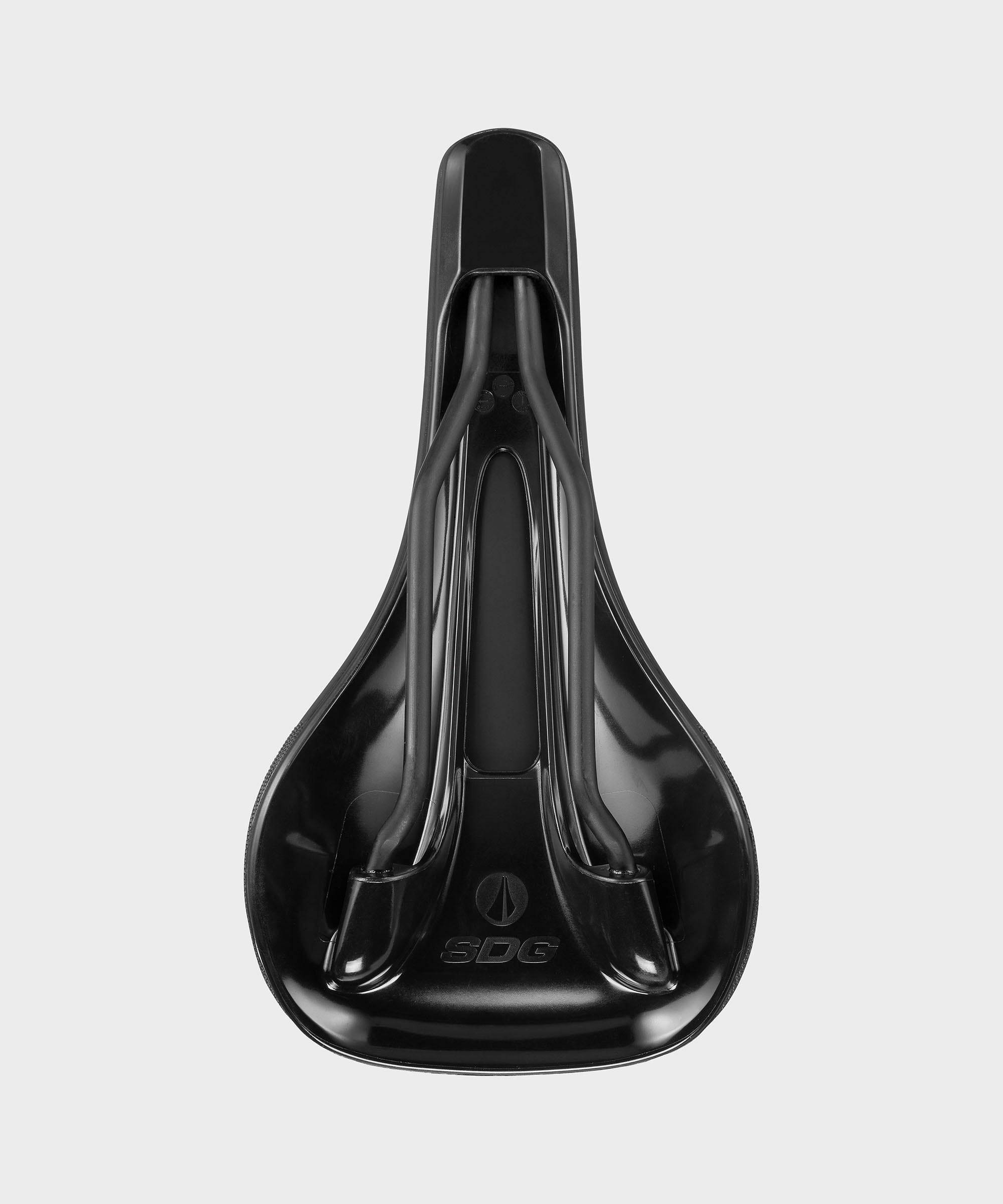 SDG Bel Air V3 Max Steel Rail Saddle Black Microfibre Top / Black Base