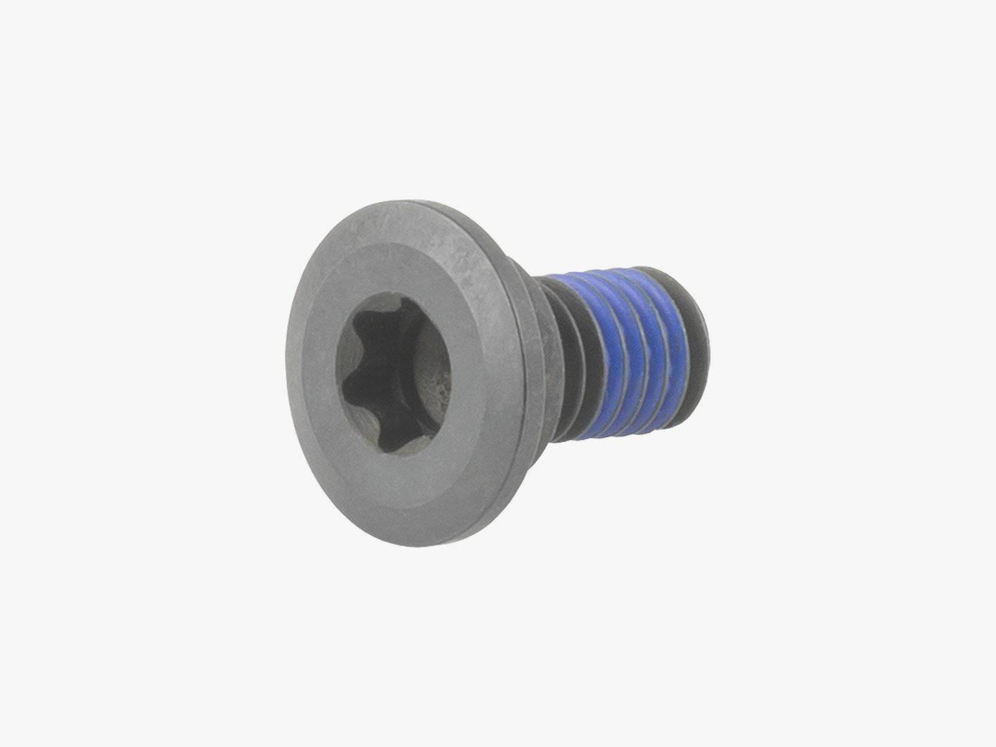 Black Bontrager Hyena In-Tube Battery Mounting Bolt M6 x 12.5mm for e-bike components, shown with the bolt and mounting setup.