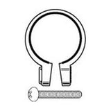 Cateye SP-8 clamp for handlebars, secure mount for cycling accessories, fits 31.0-34.5mm handlebars, durable black metal.