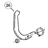 Park Tool 219-2L left hand caliper replacement for TS-2 and TS-6 bike repair stands, shown in workshop setting.