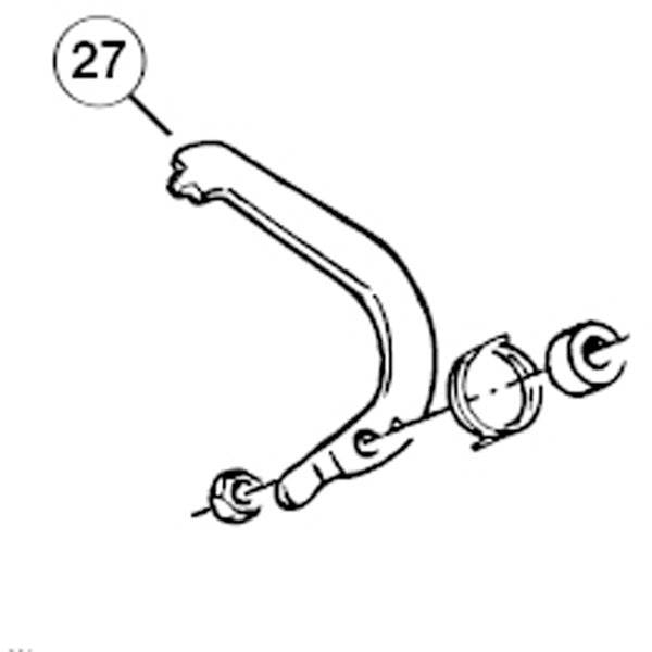 Park Tool 219-2R right hand caliper replacement for TS-2/6 truing stand, shown in a workshop setting with tools and components.