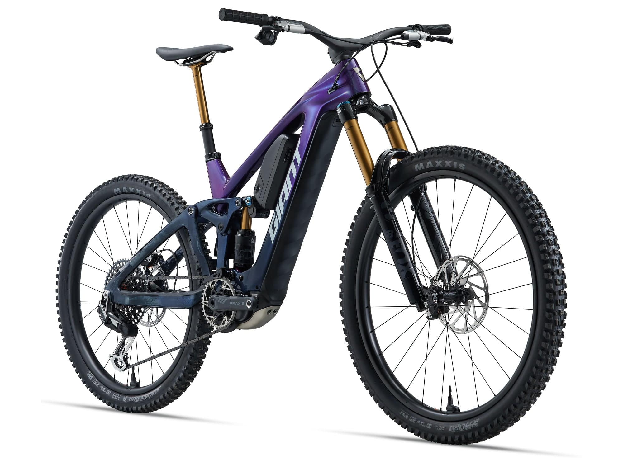 Giant Reign Advanced E+ 0 2026 electric mountain bike with SyncDrive Pro 3 motor and Maestro suspension, black and red frame