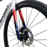 Basso Astra 105 Di2 All-Road Bike in Chroma White with sleek frame and drop handlebars, designed for versatile riding.