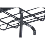 Basil Portland Front Carrier bike rack in matte black mounted on vintage-style bike with 26-28 inch wheels.