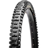 Maxxis Minion DHR II downhill tubeless-ready mountain bike tire with wide trail technology, showing tread pattern and sidewall details.