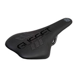 Gusset Components S2 Sm Junior saddle with anti-slide grip for performance rides, shown on a bike seat.