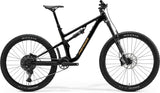Merida One-Sixty 400 full suspension mountain bike with Shimano CUES drivetrain and Marzocchi suspension, shown outdoors.