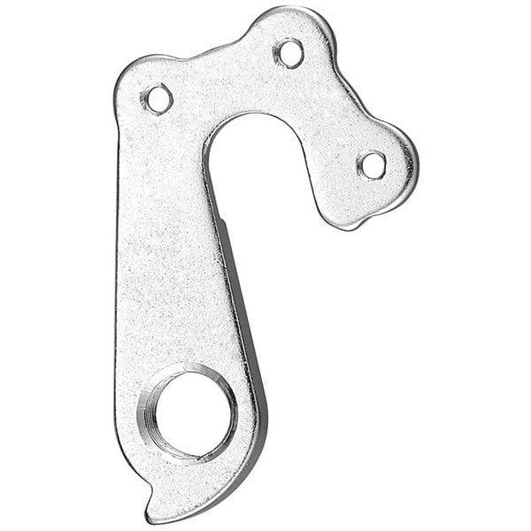 M Part gear hanger for KTM bikes, durable replacement bike frame protector, shown attached to bike frame in a close-up view.