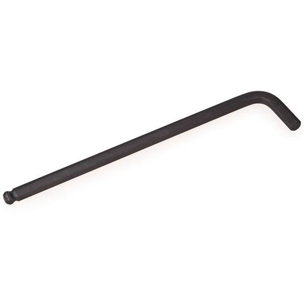 Park Tool HR-8 8mm hex wrench with long handle and chamfered tips for crank bolt adjustments in workshop settings.