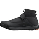 Shimano GE9 GORE-TEX mountain bike shoes with BOA Fit System, showing the waterproof upper and secure closure for outdoor riding.