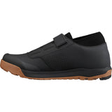Shimano GE9 mountain bike shoes with BOA Fit System and SPD cleats, black and gray athletic cycling footwear.