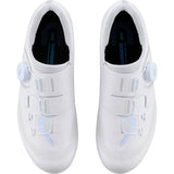 Shimano RC5W women's road cycling shoes with BOA Fit System, shown in black with sleek design and lightweight construction.