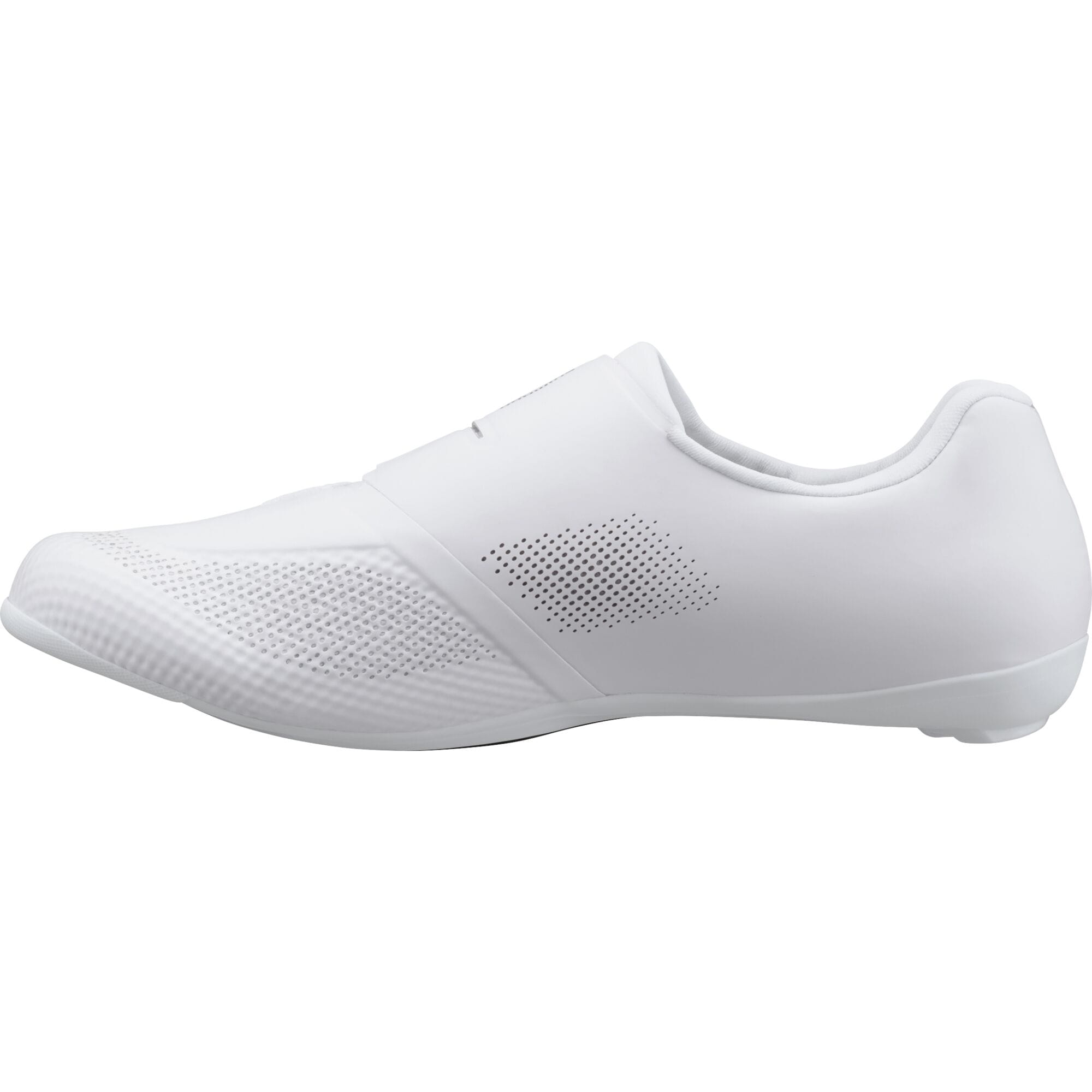 Shimano RC5W women's road cycling shoes with BOA Fit System, white and black, featuring sleek design and secure closure.