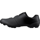 Shimano XC1 mountain bike shoes SPD compatible with grip and comfort, shown in black with sleek design and secure laces