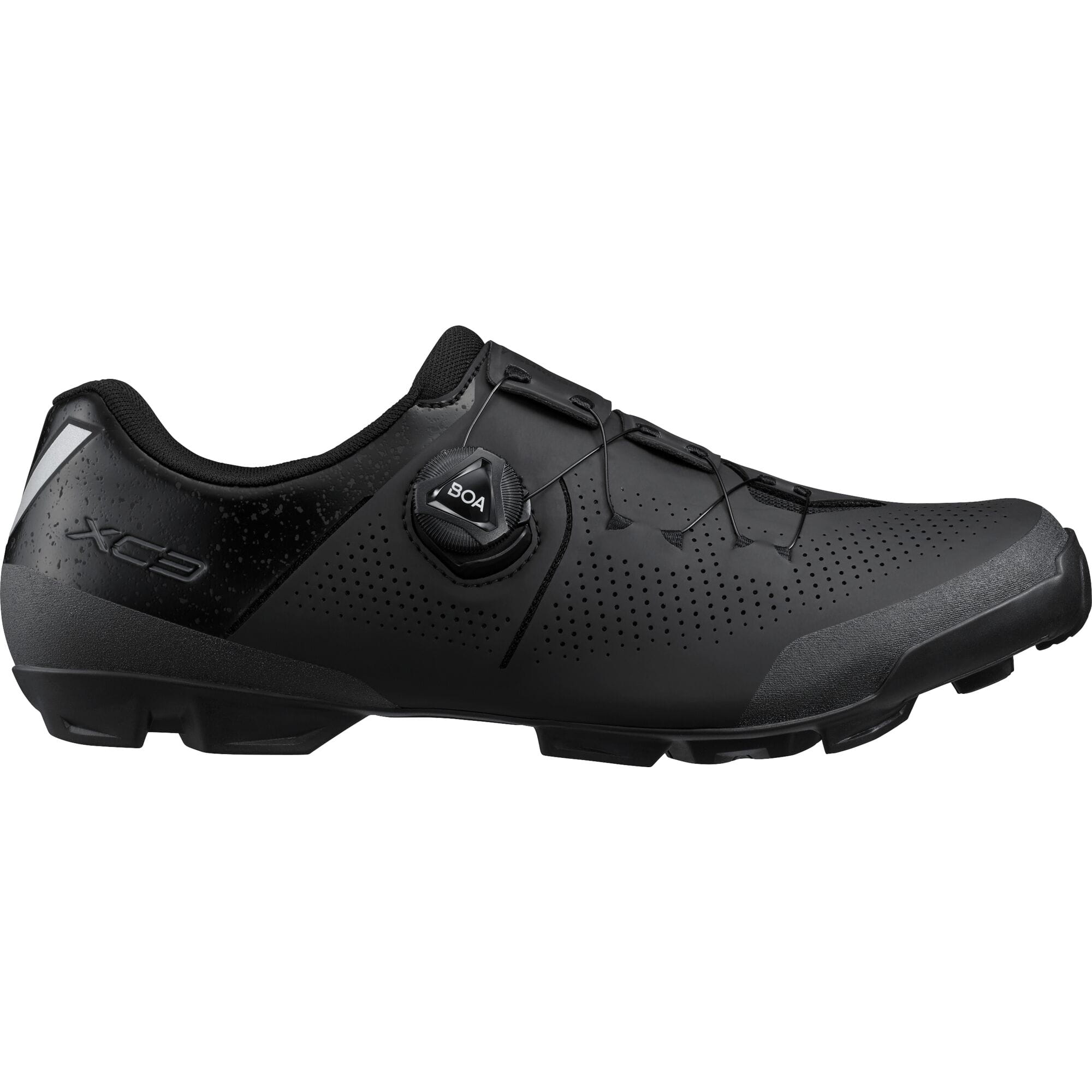 Shimano XC3 mountain bike shoes with BOA fit system and SPD compatibility, shown from the primary front view.