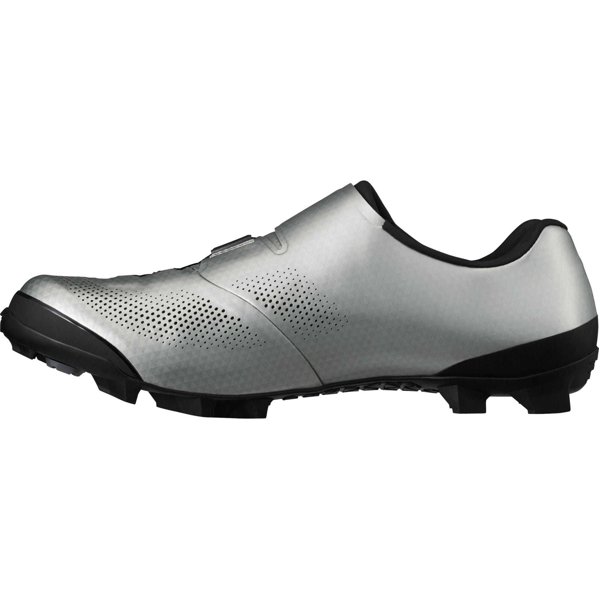 Shimano XC7 mountain bike shoes with BOA fit system and SPD compatibility, shown in black with rugged design and fastening system.