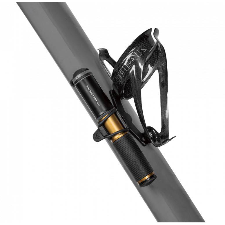Topeak RaceRocket Mini hand pump with SmartHead for Presta and Schrader valves, compact bike pump accessory