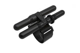Topeak Tubi Pod X tubeless tyre repair kit in black with frame mount strap, suitable for workshop use.