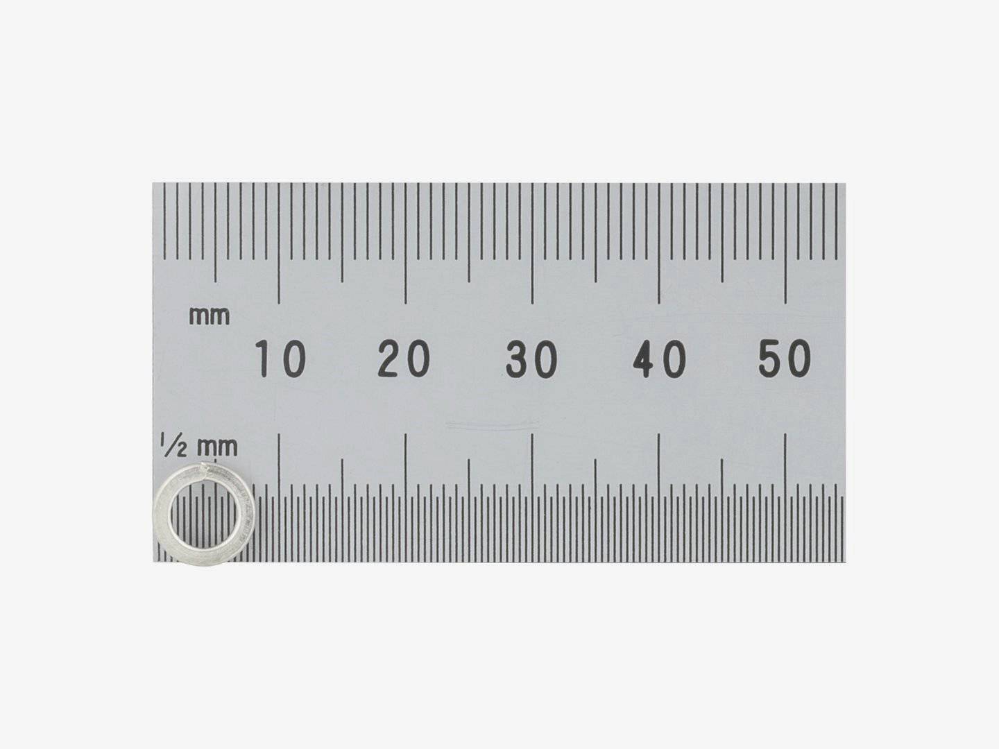 Trek Madone silver adjustable compliance bolt lock washer, 1.6mm x 5.3mm, bike component for secure fitting.