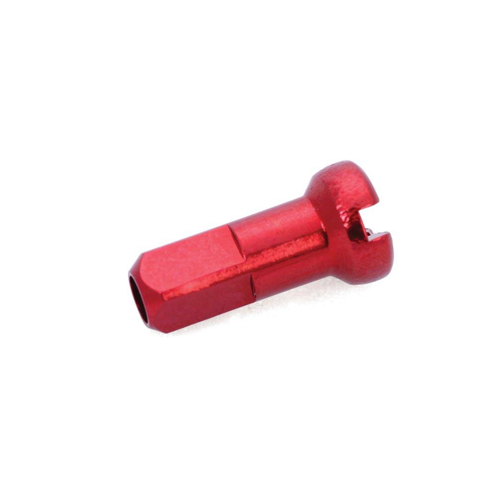 Halo Alloy Nipples 12mm CNC 7075 aluminum spoke nipples pack of 50, shown in a close-up image.