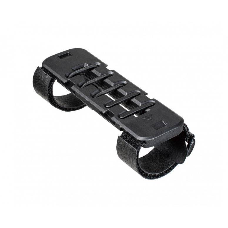 Topeak Fastfuel Platform Small black bike gel pack holder with FastFuel clip and cutter, designed for bike accessories.