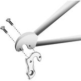 Durable M Part gear hanger for bikes, compatible with various brands, shown mounted on a bike frame as a replacement component.