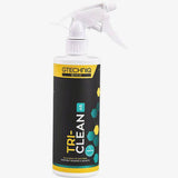 Gtechniq Bike Tri-Clean antibacterial cleaner for cycling gear and helmets, 500ml bottle, workshop setting.
