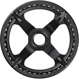 Shimano STEPS SM-CRE50 e-bike chainring for 9/10/11-speed drivetrains, showcasing the black component with gear teeth.