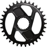 Shimano Deore XT SM-CRM86 single 12-speed MTB chainring for Shimano XT M8200 drivetrain, shown in black with tooth details.